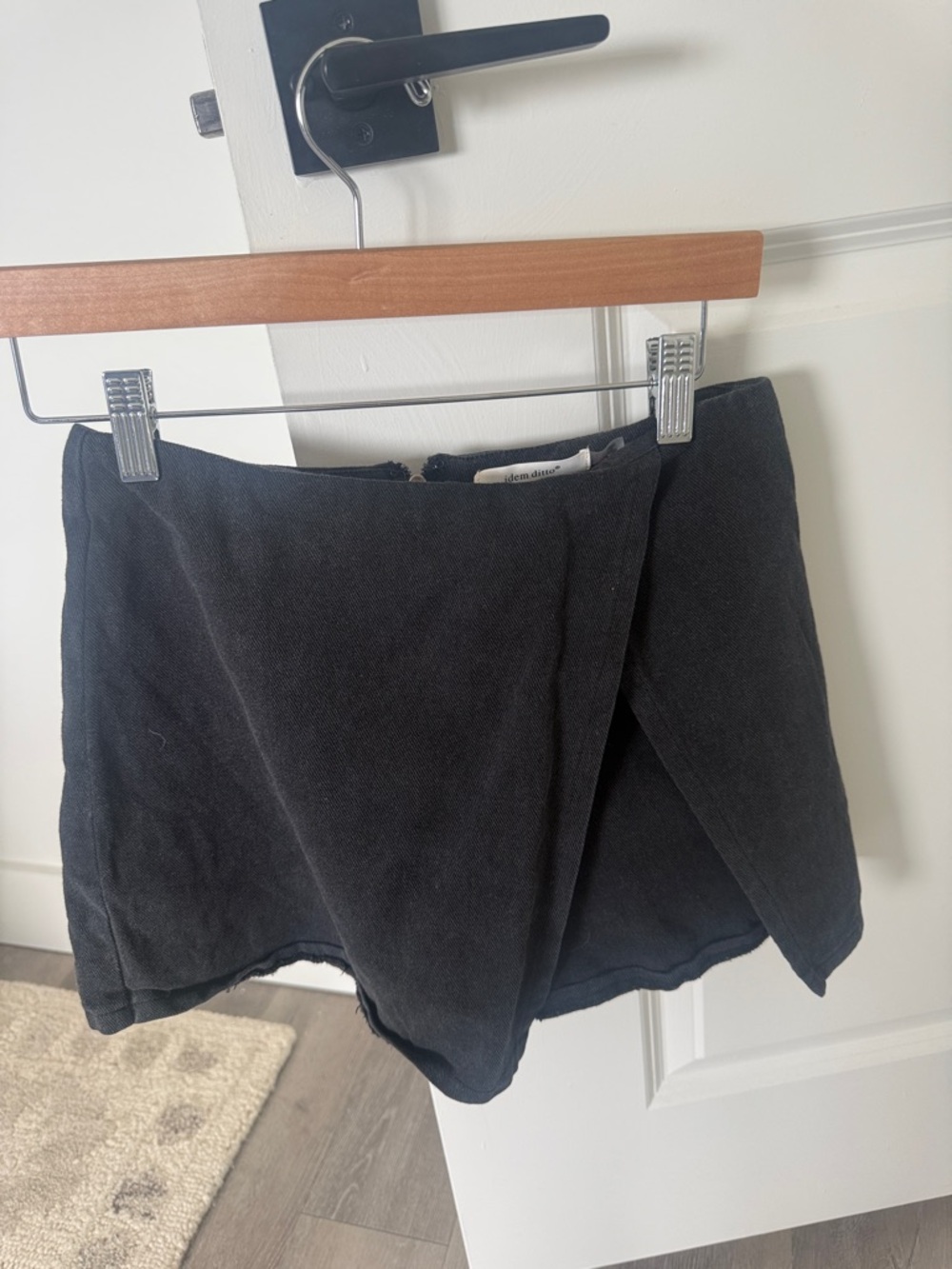 Black Women's Jean Mini Skort